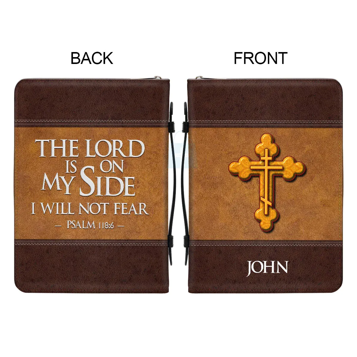 Christianart Bible Cover - The Lord Is On My Side I Will Not Fear Psalm 118:6 - Personalized Bible Cover - Bible Cover For Men - CABBBCV05080324.