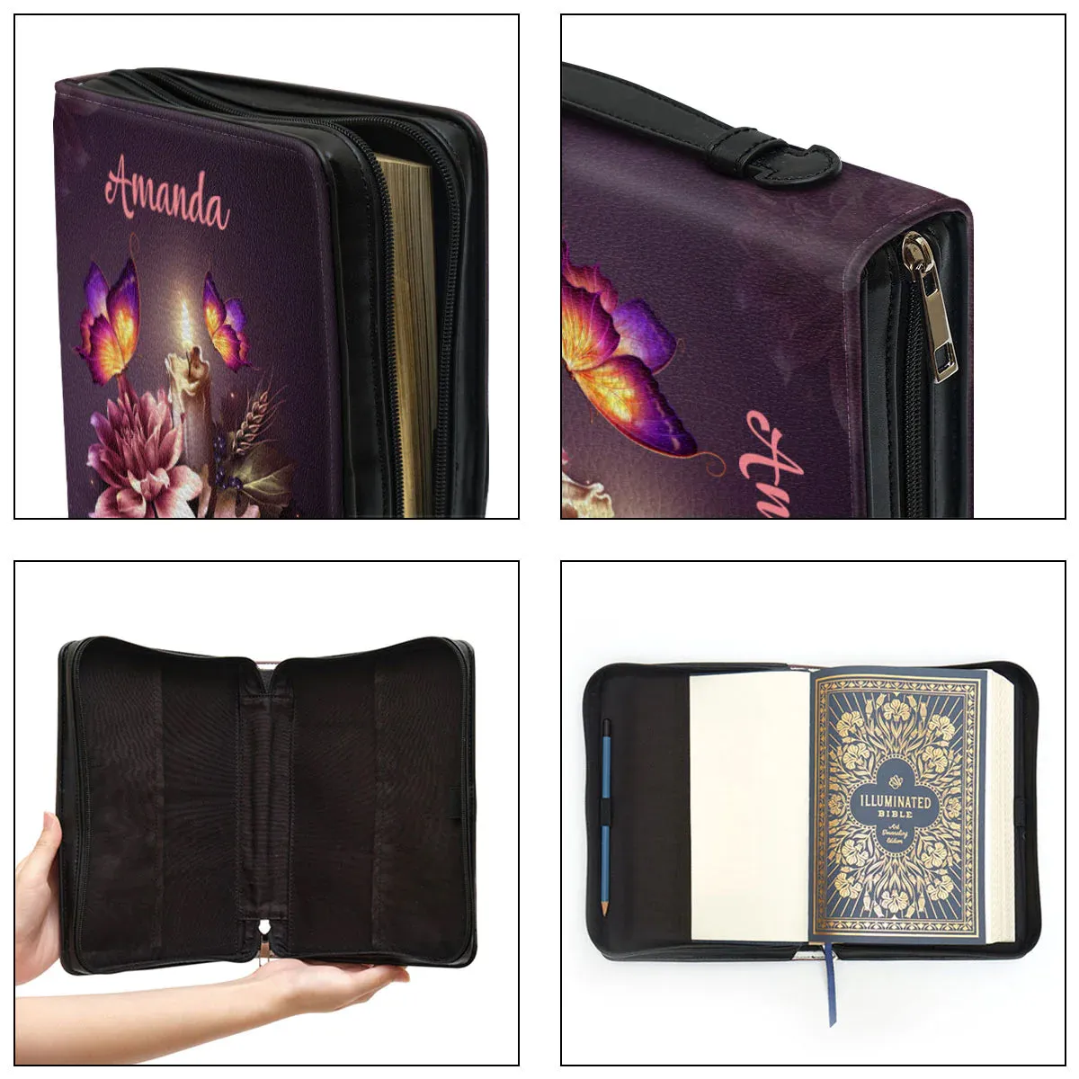Christianart Bible Cover - The Lord Is On My Side I Will Not Fear Psalm 118:6 - Personalized Bible Cover - Bible Cover For Women - CABBBCV26070324.