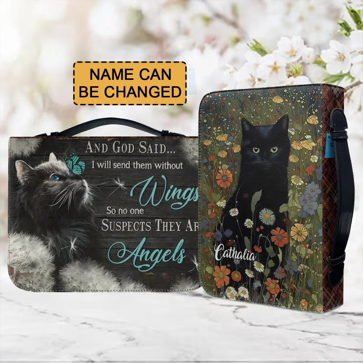 Christianartbag Bible Cover, And GOD Said Bible Cover, Personalized Bible Cover, Cat Bible Cover, Christian Gifts, CAB05251023.