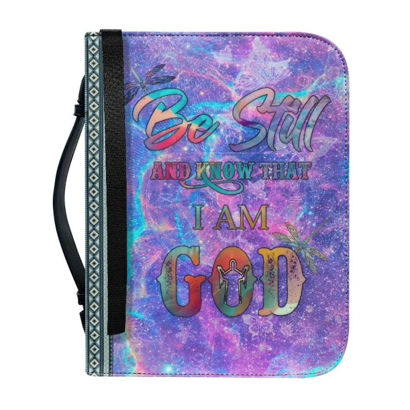 Christianartbag Bible Cover, Be Still And Know That I Am GOD Personalized Bible Cover, Personalized Bible Cover, Christmas Gift, CABBBCV02260923.