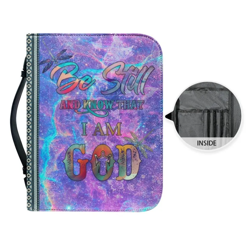 Christianartbag Bible Cover, Be Still And Know That I Am GOD Personalized Bible Cover, Personalized Bible Cover, Christmas Gift, CABBBCV02260923.
