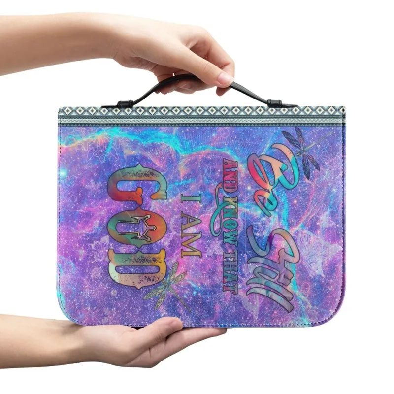 Christianartbag Bible Cover, Be Still And Know That I Am GOD Personalized Bible Cover, Personalized Bible Cover, Christmas Gift, CABBBCV02260923.