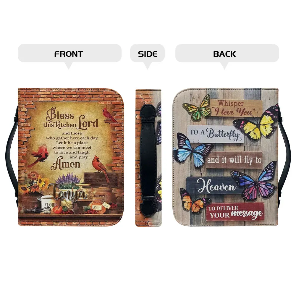 Christianartbag Bible Cover, Bless This Kitchen Lord Bible Cover, Personalized Bible Cover, Bible Cover For Women, Christian Gifts, CAB01161023.