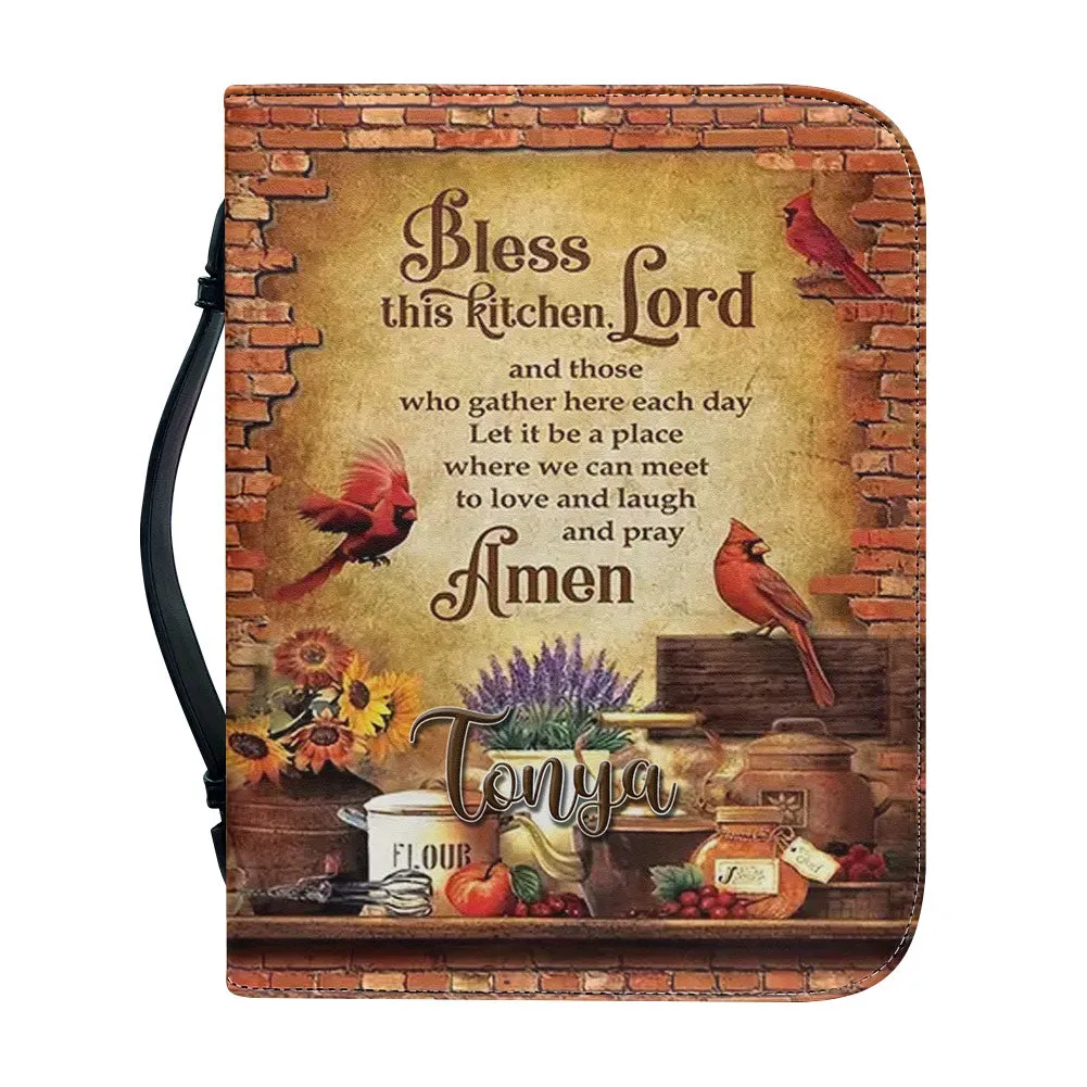 Christianartbag Bible Cover, Bless This Kitchen Lord Bible Cover, Personalized Bible Cover, Bible Cover For Women, Christian Gifts, CAB01161023.