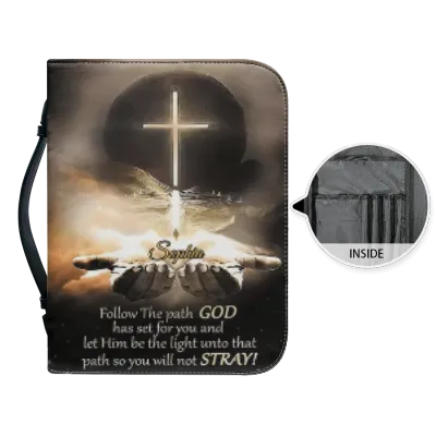 Christianartbag Bible Cover - Follow The path GOD Bible Cover - Personalized Bible Cover - Bible Cover For Women - CABBBCV09200923.