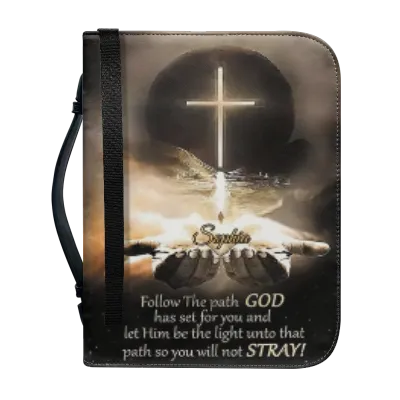 Christianartbag Bible Cover - Follow The path GOD Bible Cover - Personalized Bible Cover - Bible Cover For Women - CABBBCV09200923.
