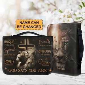 Christianartbag Bible Cover, GOD Says You Are Bible Cover, Personalized Bible Cover, Bible Cover For Men, Christian Gifts, CAB02061023.