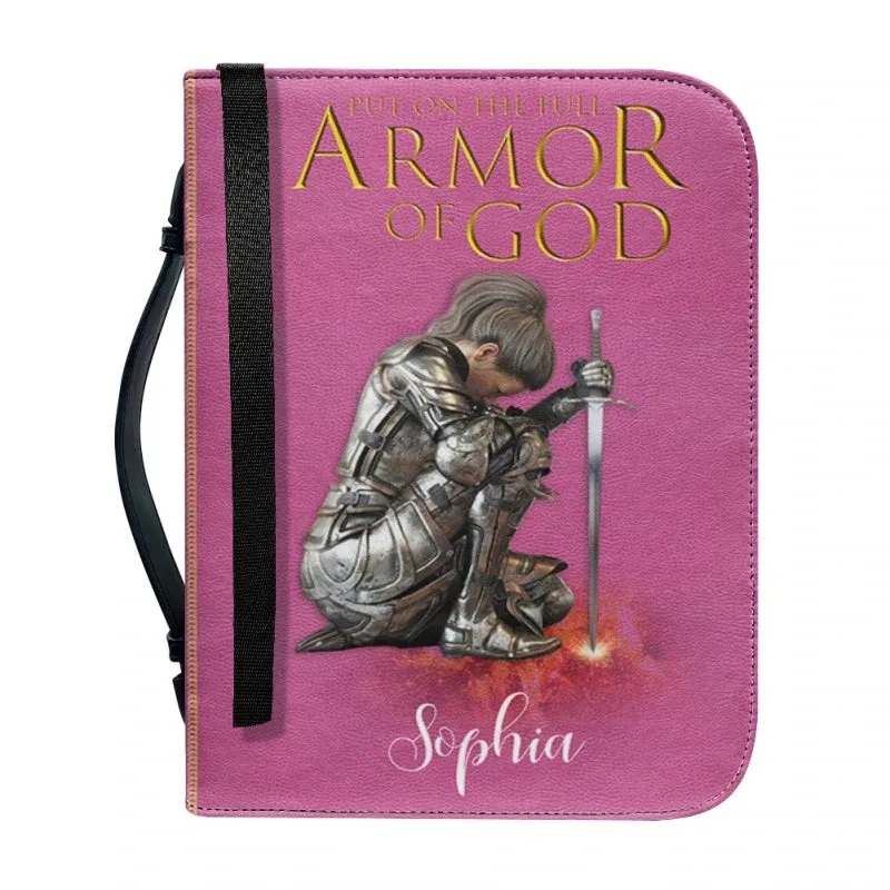 Christianartbag Bible Cover - Put On The Full Armor Of God Bible Cover - Personalized Bible Cover - Divine Protector Bible Cover - CABBBCV07160823.