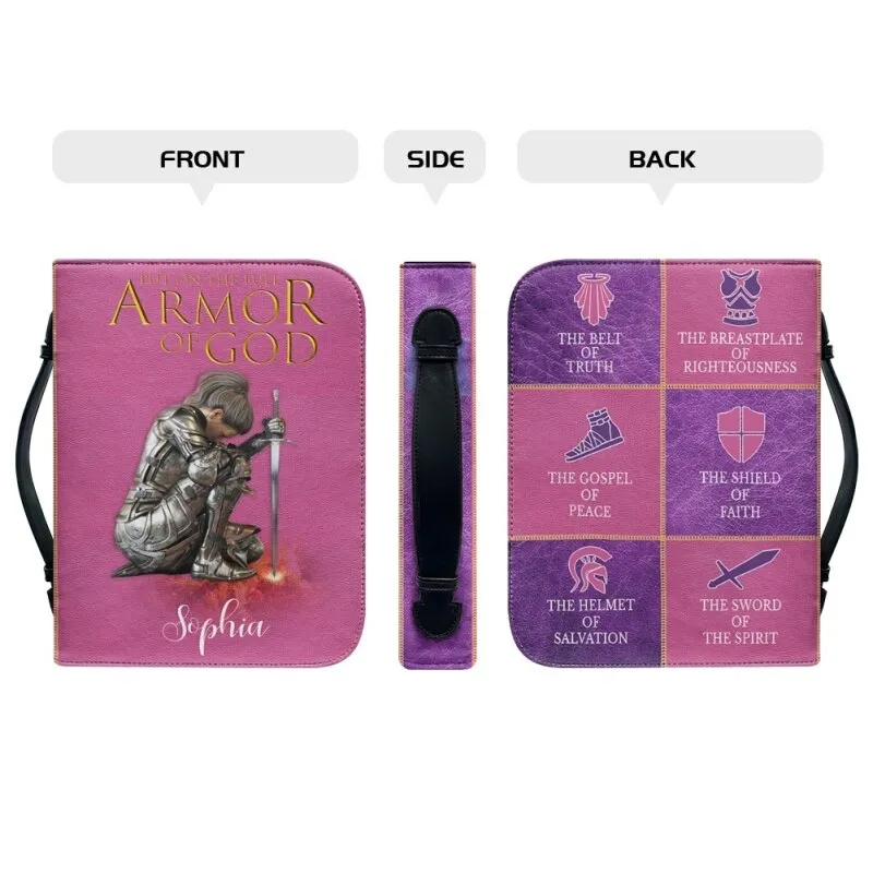 Christianartbag Bible Cover - Put On The Full Armor Of God Bible Cover - Personalized Bible Cover - Divine Protector Bible Cover - CABBBCV07160823.