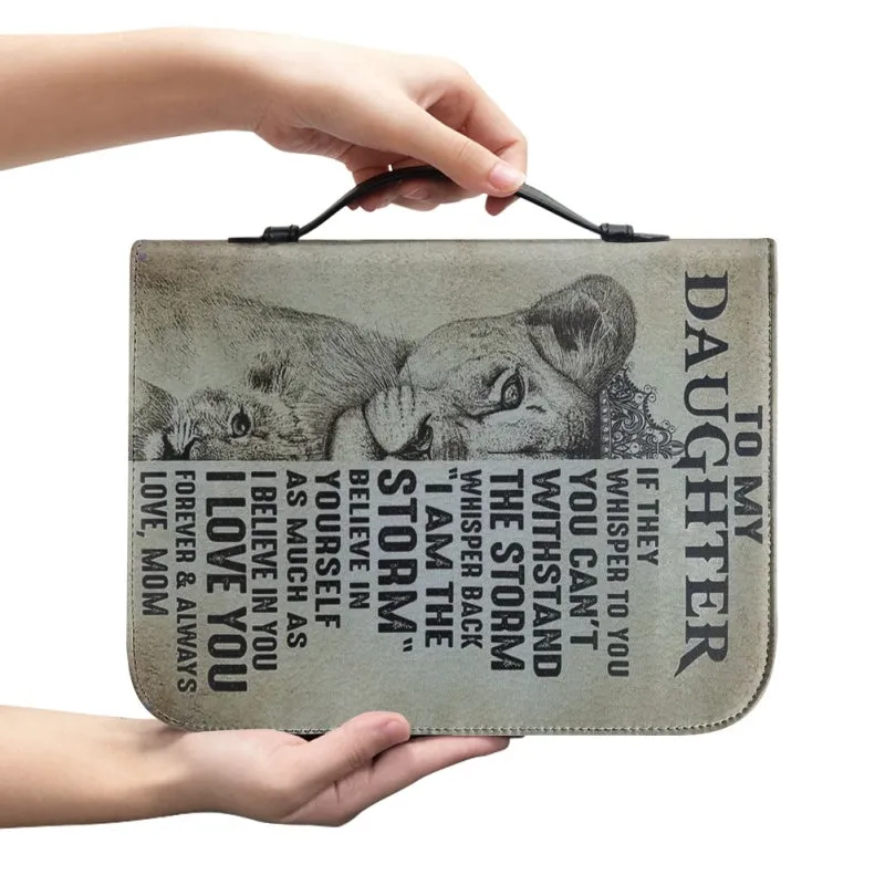 Christianartbag Bible Cover, To My Daughter From Mom Bible Cover, Personalized Bible Cover, Art Design Bible Cover, Christian Gifts, CAB16071223.