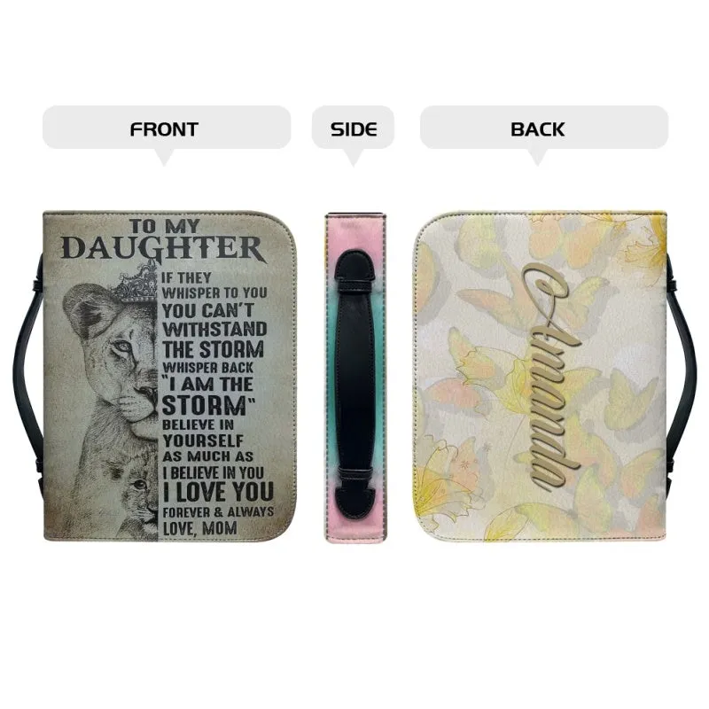 Christianartbag Bible Cover, To My Daughter From Mom Bible Cover, Personalized Bible Cover, Art Design Bible Cover, Christian Gifts, CAB16071223.