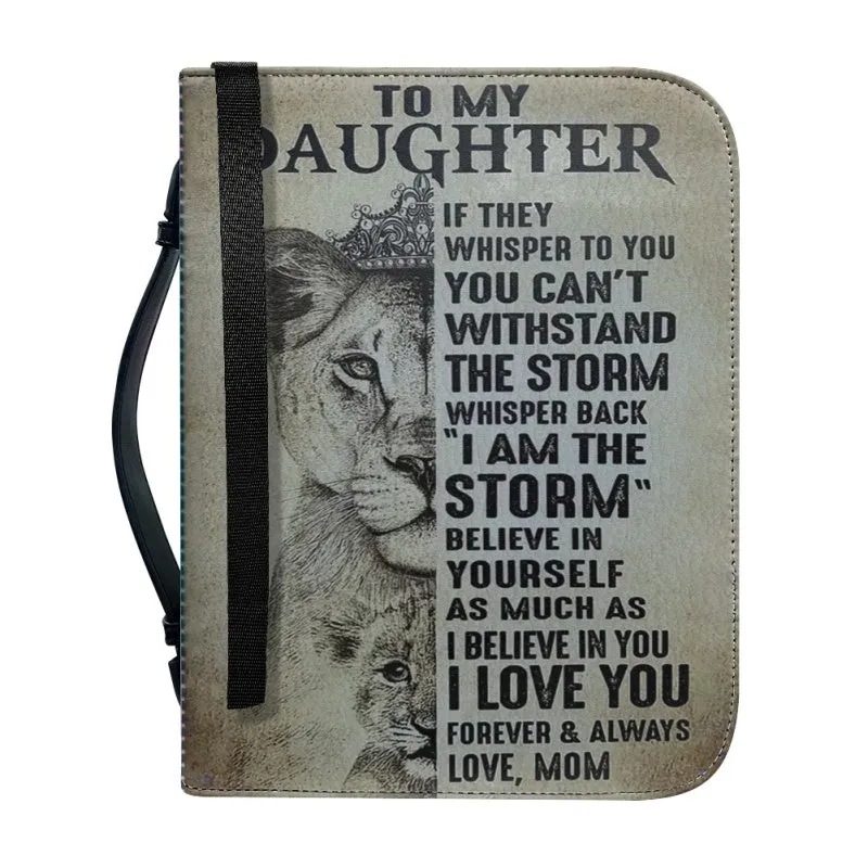 Christianartbag Bible Cover, To My Daughter From Mom Bible Cover, Personalized Bible Cover, Art Design Bible Cover, Christian Gifts, CAB16071223.