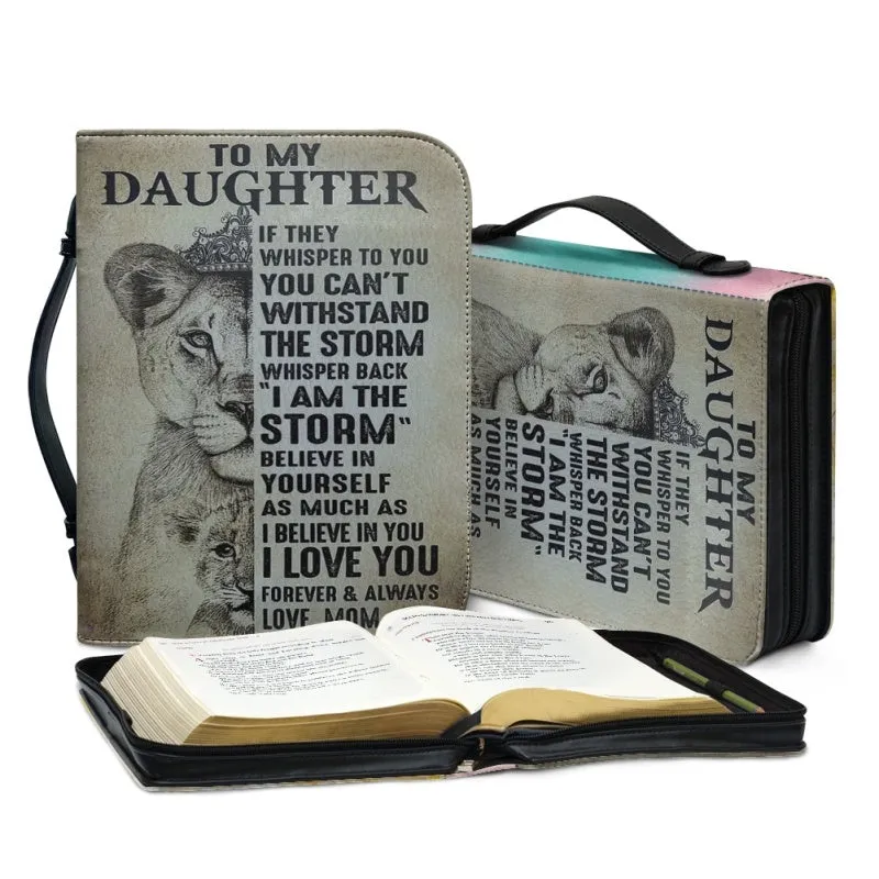 Christianartbag Bible Cover, To My Daughter From Mom Bible Cover, Personalized Bible Cover, Art Design Bible Cover, Christian Gifts, CAB16071223.