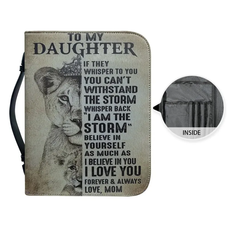 Christianartbag Bible Cover, To My Daughter From Mom Bible Cover, Personalized Bible Cover, Art Design Bible Cover, Christian Gifts, CAB16071223.