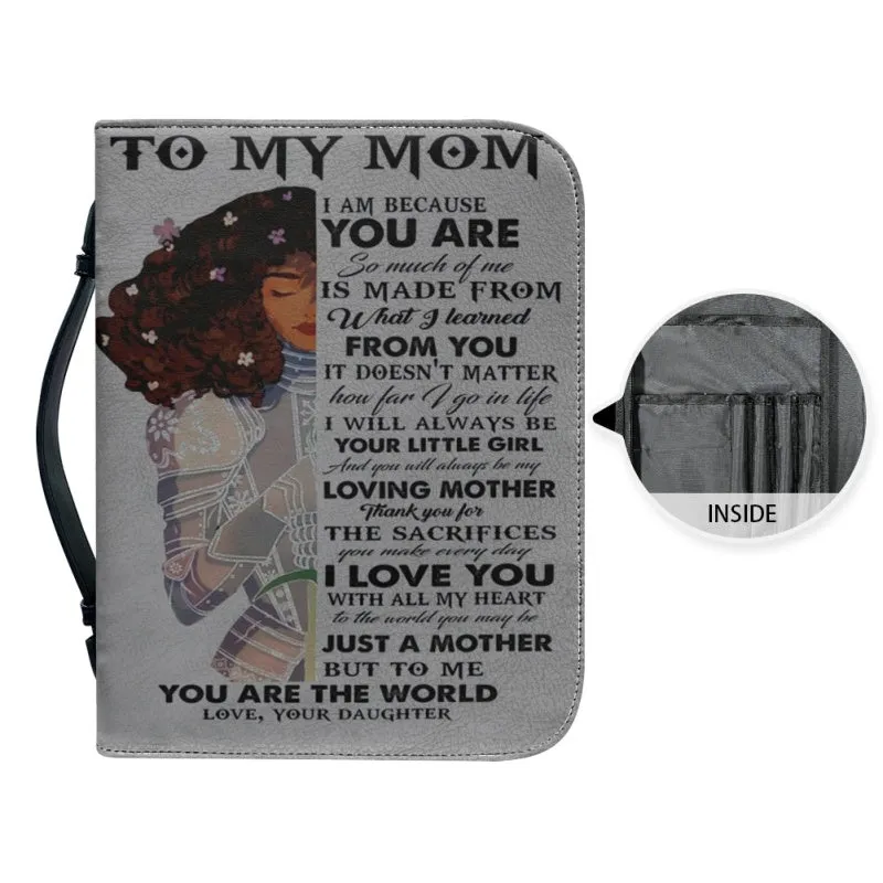 Christianartbag Bible Cover, To My Mom I Love You Warrior Bible Cover, Personalized Bible Cover, Mom Bible Cover, Mother Days Gifts, CAB05201223.