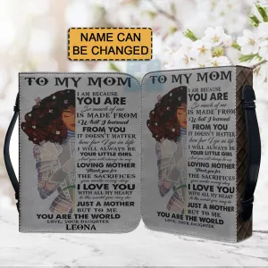 Christianartbag Bible Cover, To My Mom I Love You Warrior Bible Cover, Personalized Bible Cover, Mom Bible Cover, Mother Days Gifts, CAB05201223.