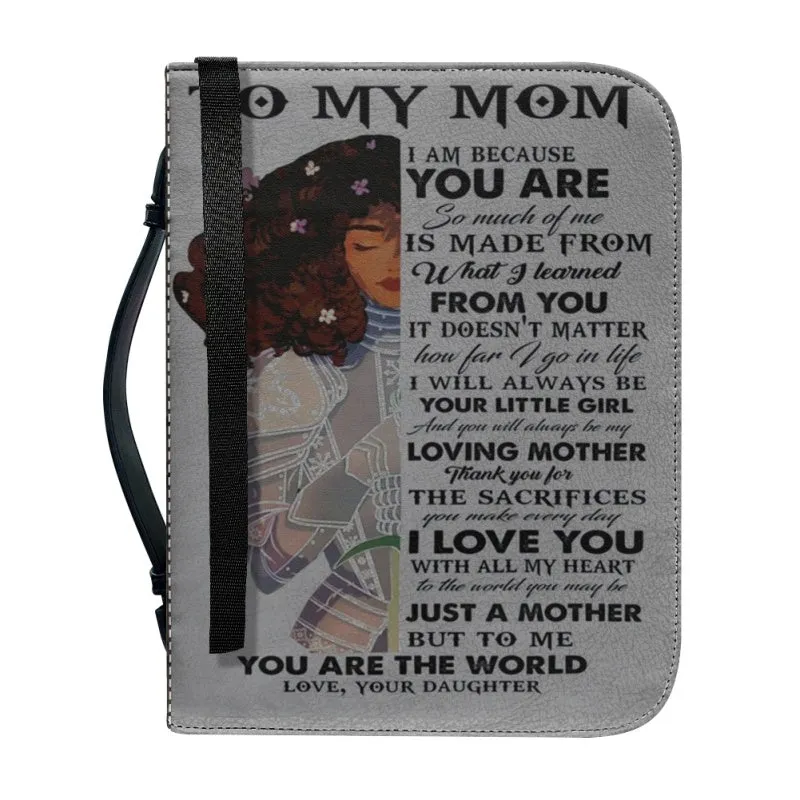 Christianartbag Bible Cover, To My Mom I Love You Warrior Bible Cover, Personalized Bible Cover, Mom Bible Cover, Mother Days Gifts, CAB05201223.