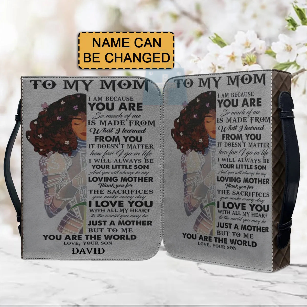 Christianartbag Bible Cover, To My Mom I Love You Warrior Bible Cover, Personalized Bible Cover, Mom Bible Cover, Mother Days Gifts, CAB05201223.