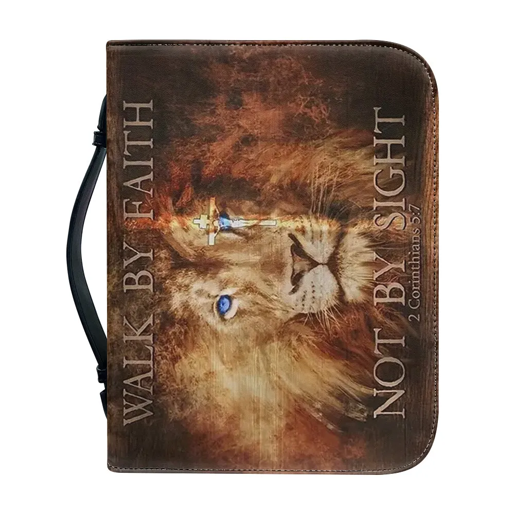 Christianartbag Bible Cover, Walk By Faith Not By Sight Bible Cover, Personalized Bible Cover, Bible Cover For Men, Christian Gifts, CAB03061023.