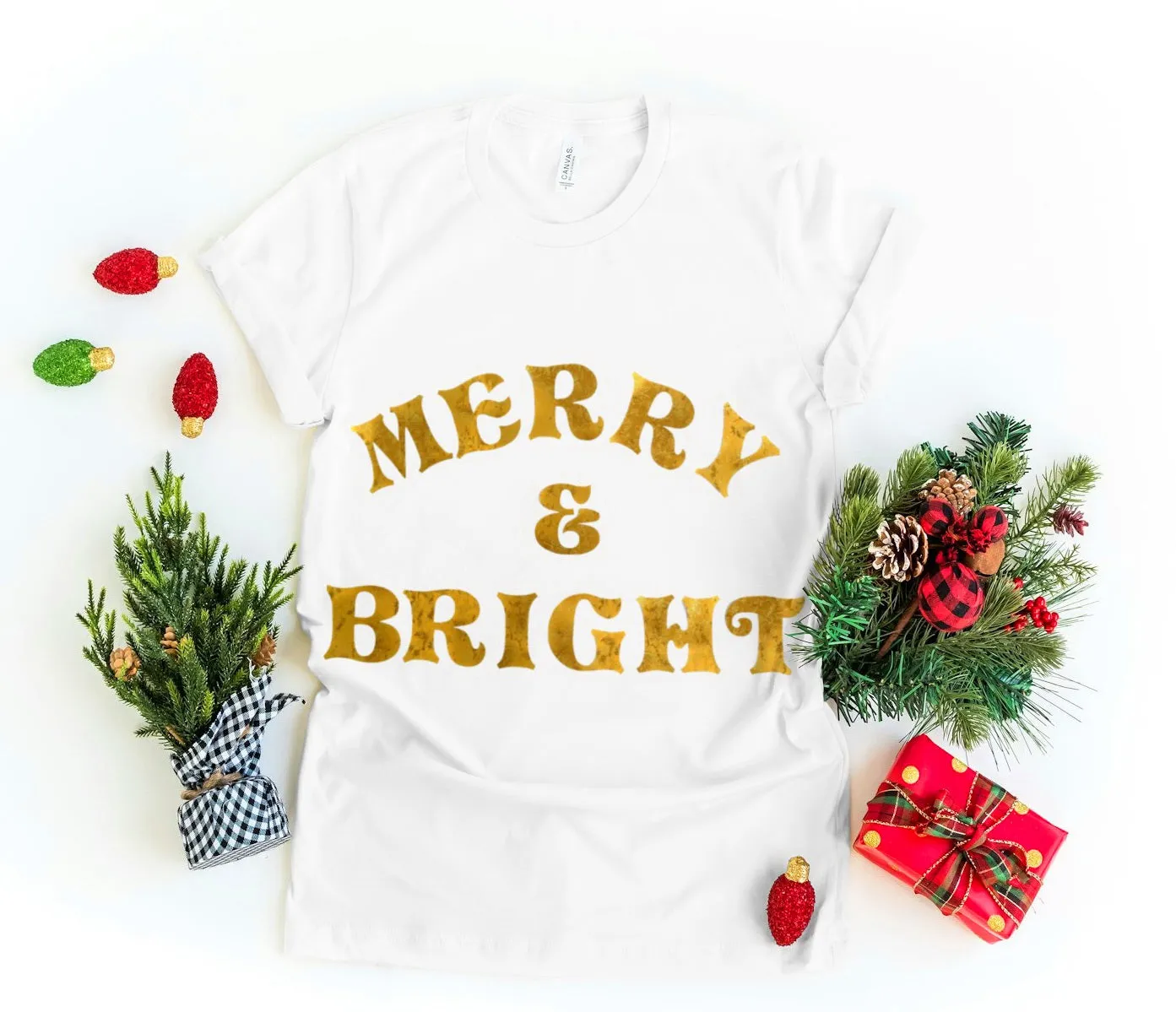 Christmas Fused Applique Words - MERRY & BRIGHT