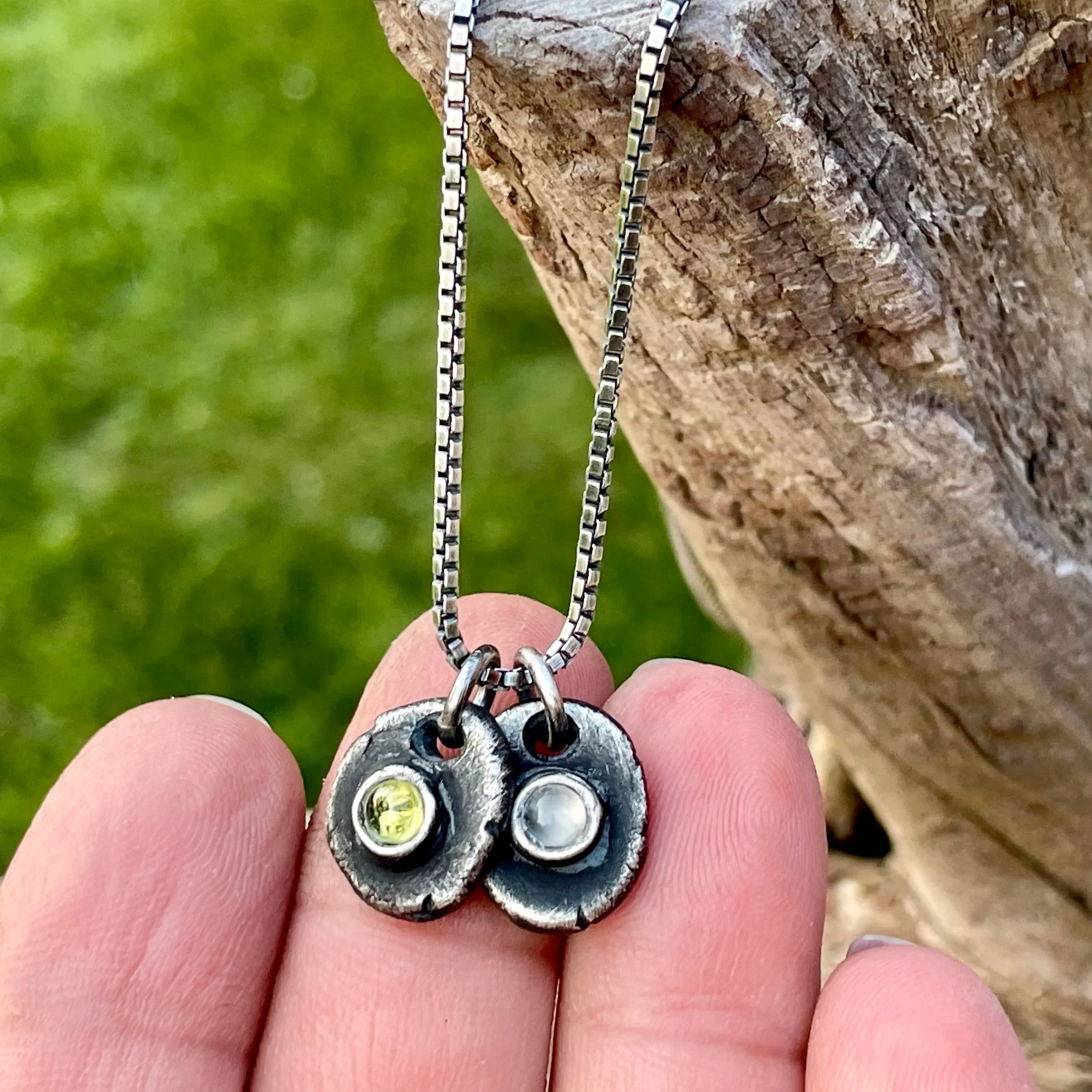Citrine Pendant Necklace for Men | Mens Novemeber Birthstone Jewelry