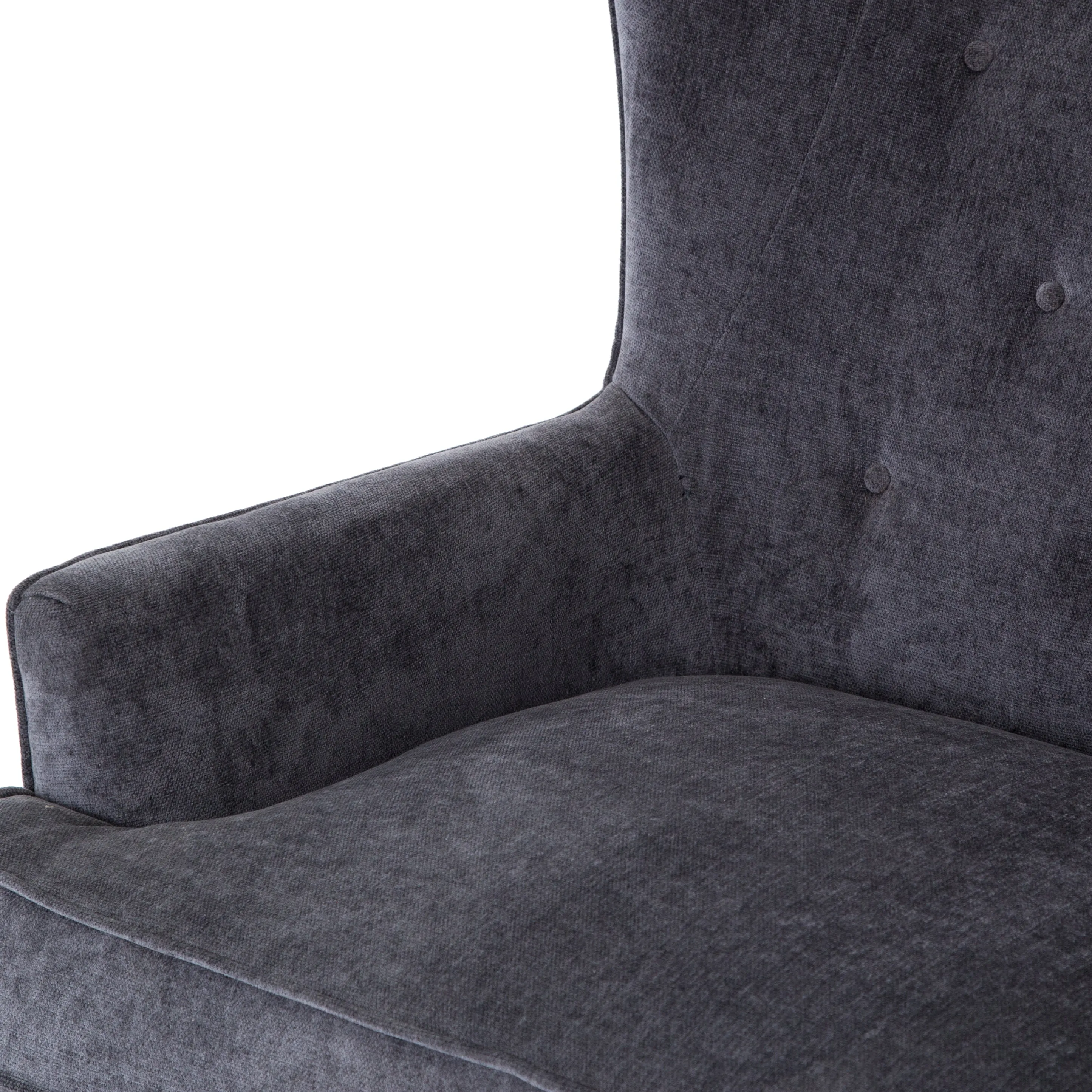 Clermont Chair-Charcoal Worn Velvet