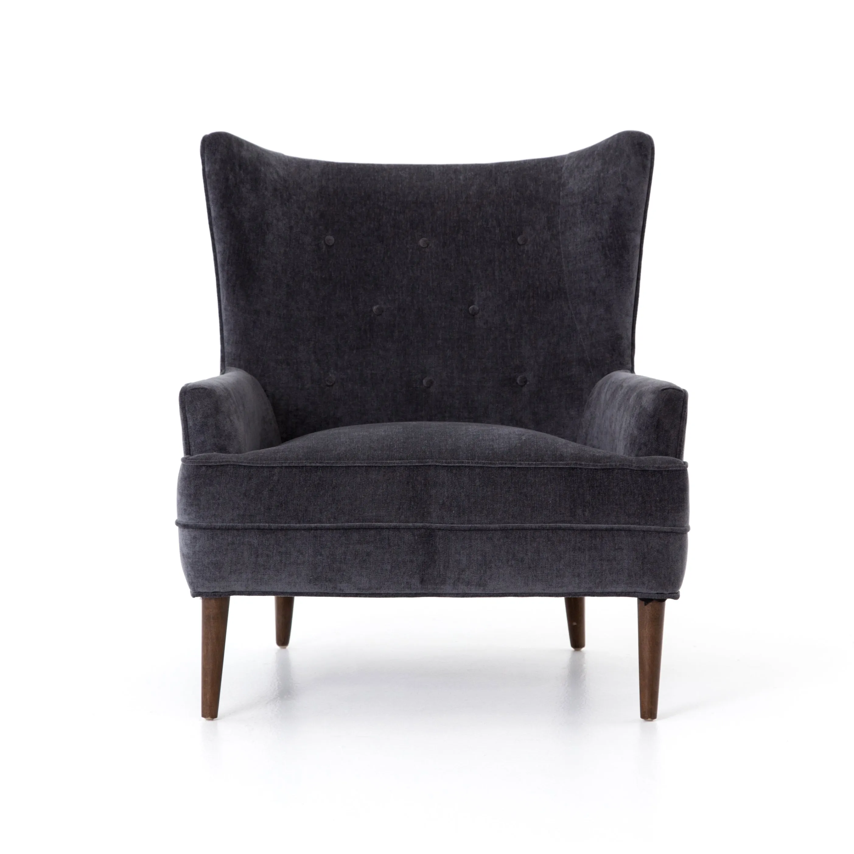 Clermont Chair-Charcoal Worn Velvet