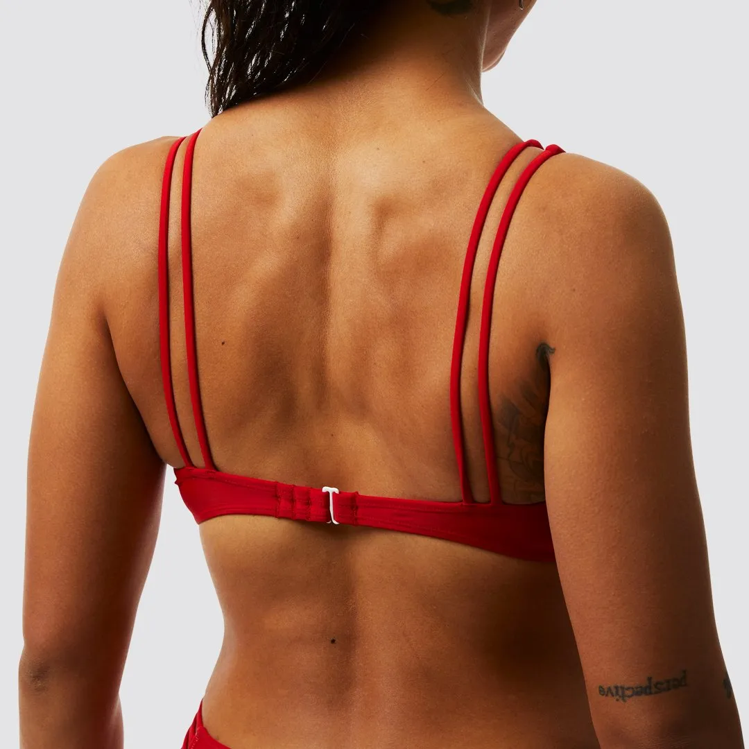 Coastal Bikini Top (Bright Red)