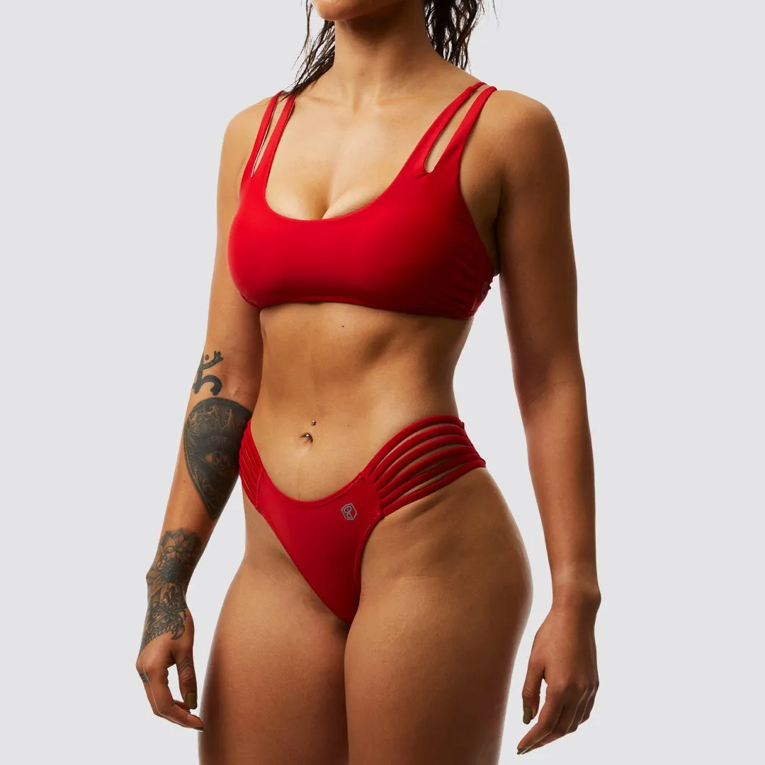 Coastal Bikini Top (Bright Red)