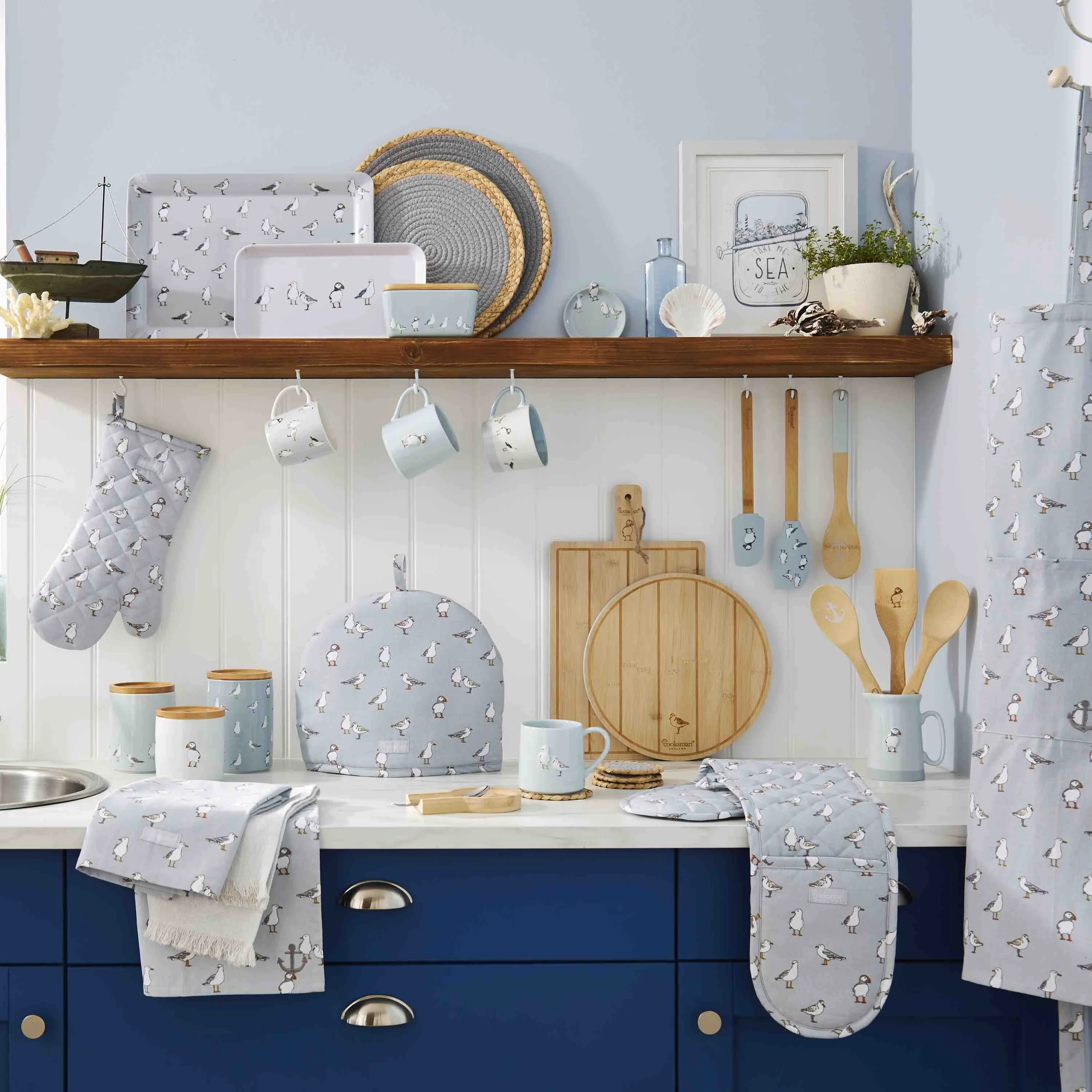 Coastal Birds Butter Dish
