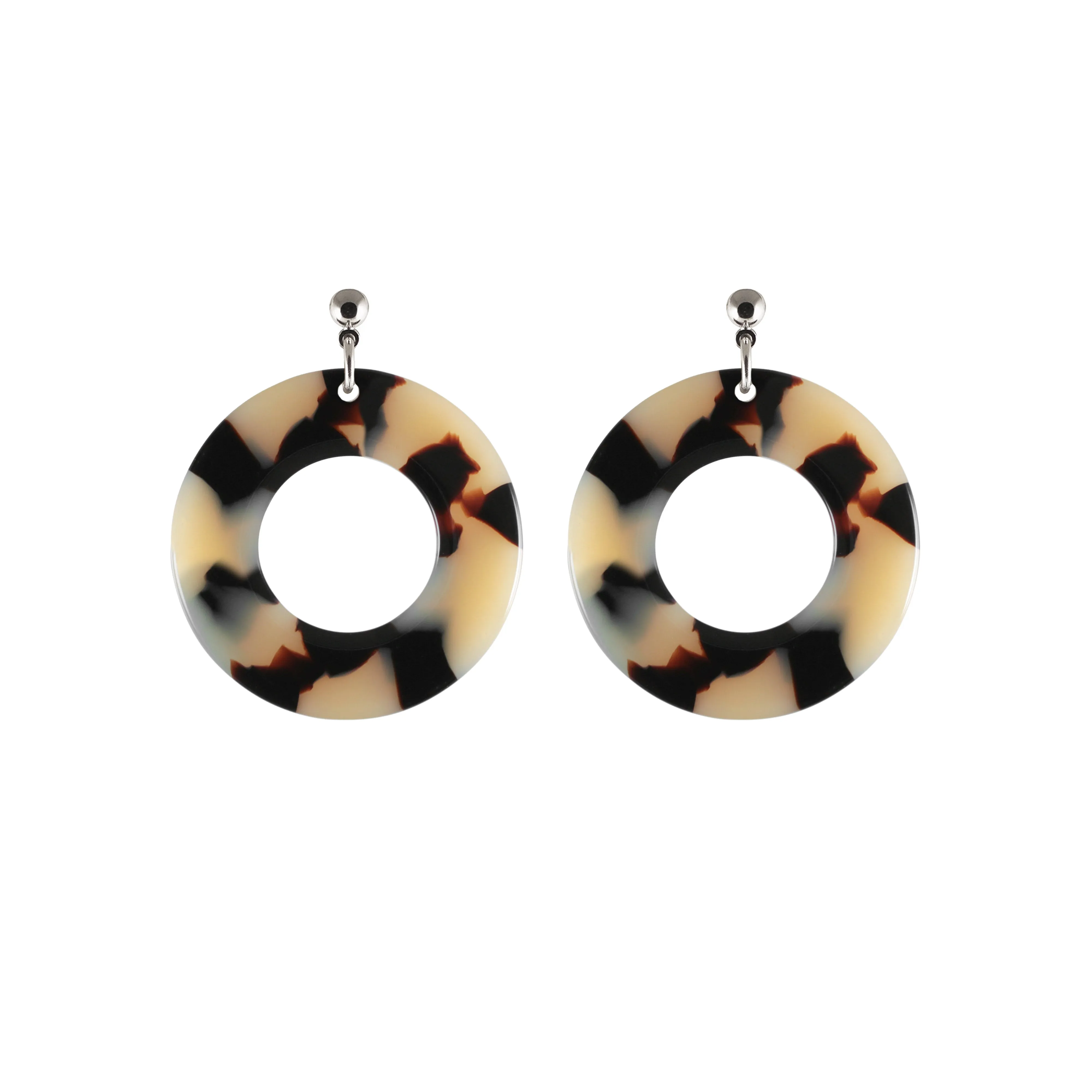 Coco Bold Small Light Tortoiseshell Stud Earrings