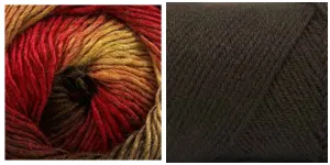 COFFEE   FLAMES - Embossed Phoenix Vortex Shawl KIT