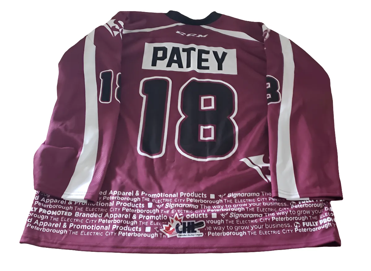 Cole Patey 2021-22 team Issued warm-up jersey