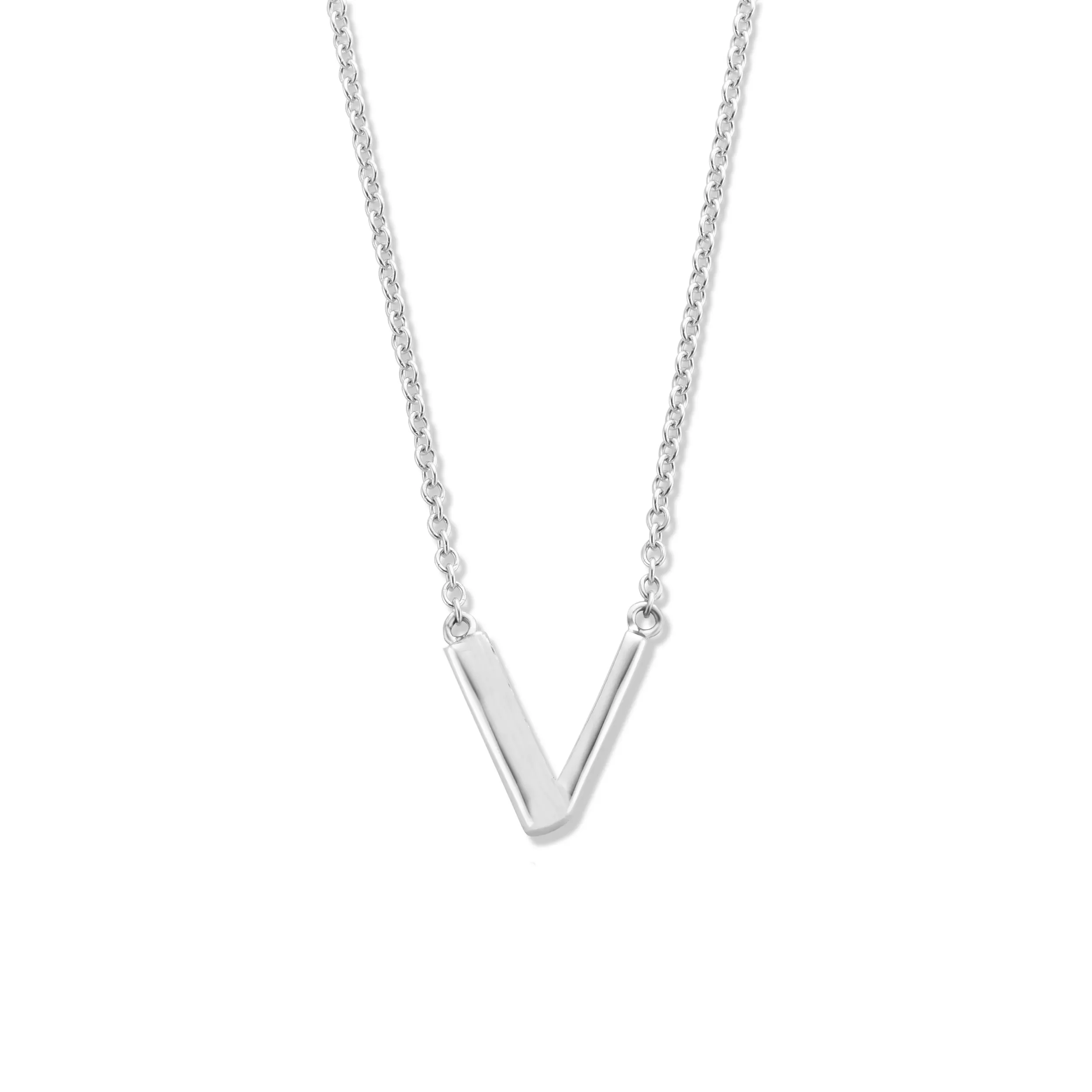 Collier avec motif - Or Blanc, Diamants (066256/A)