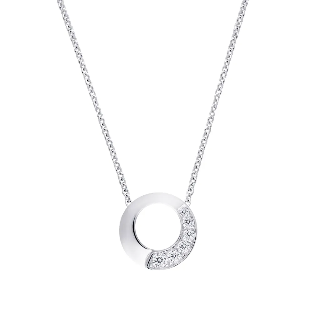 Collier Garel Envol - Or Blanc, Diamants (44AL13G)