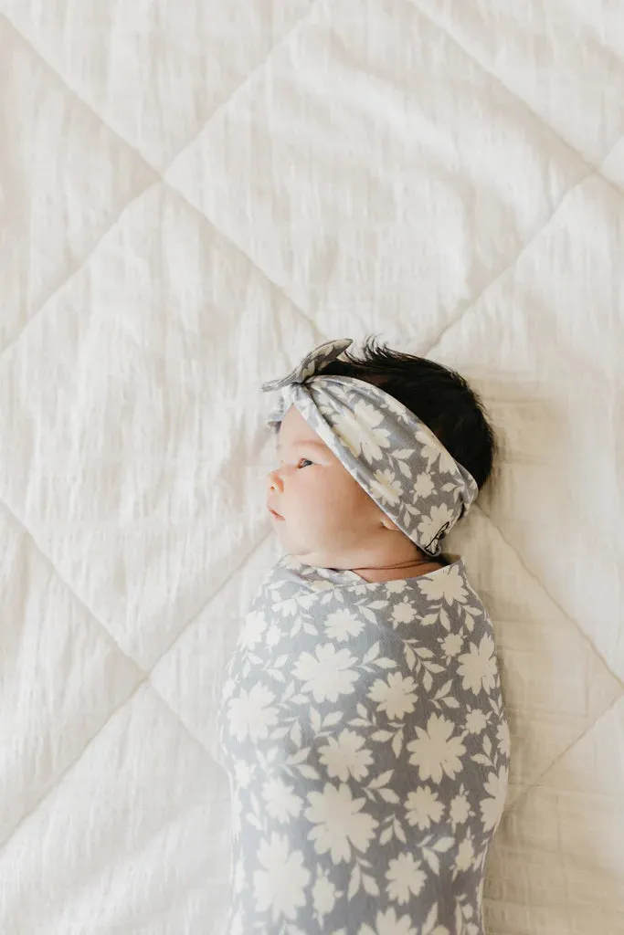 Copper Pearl - Knit Headband Bow - Lacie