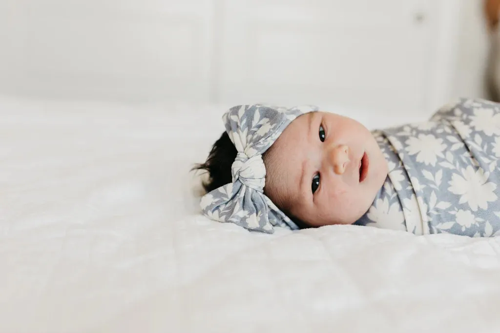 Copper Pearl - Knit Headband Bow - Lacie