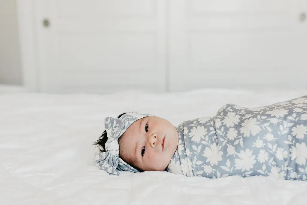 Copper Pearl - Knit Headband Bow - Lacie