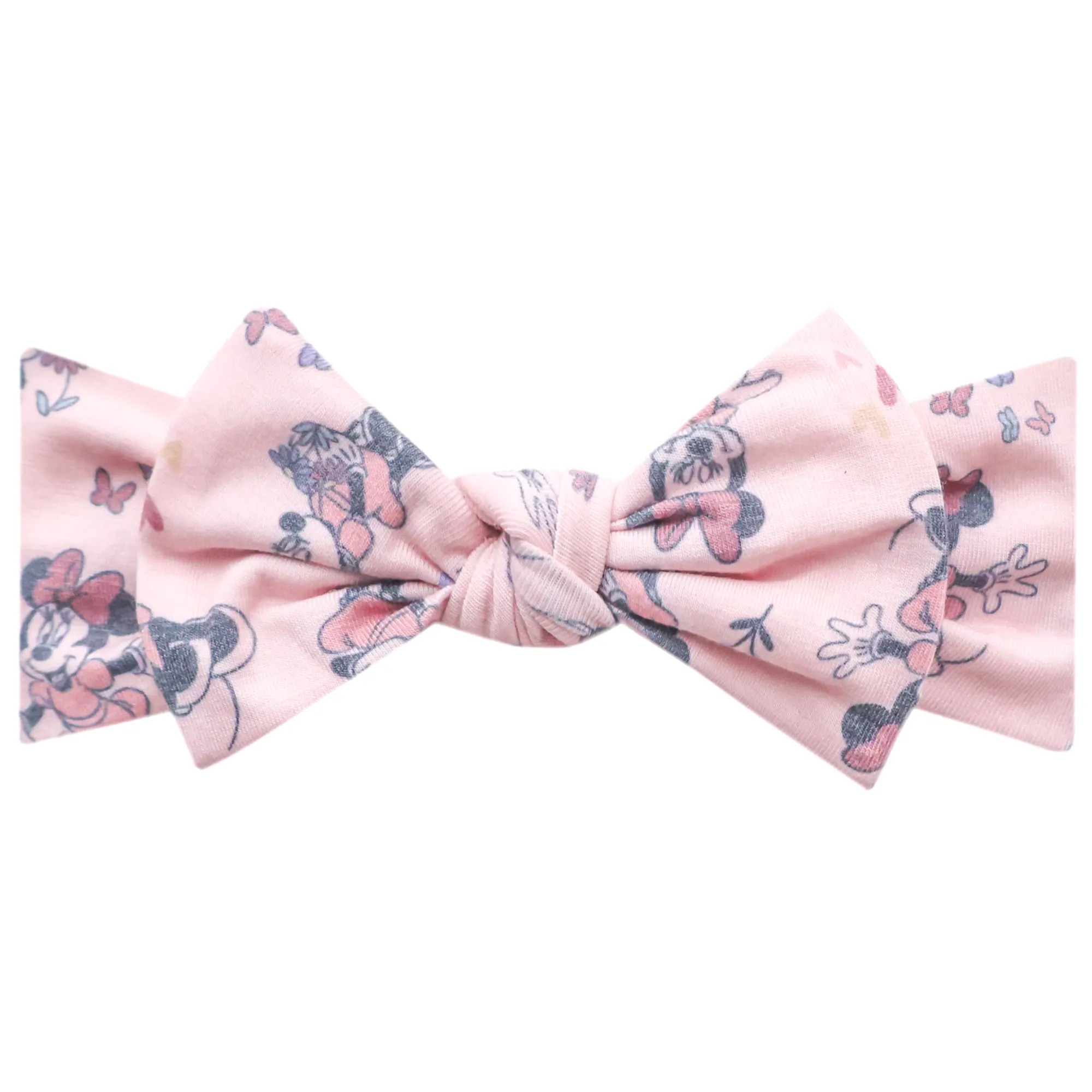 Copper Pearl - Knit Headband Bow - Minnie Mouse