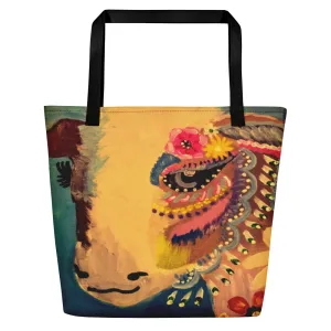 Cow Art Beach Bag