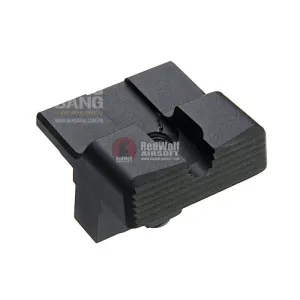 COWCOW Technology Aluminum CNC T1G Rear Sight for Tokyo Marui Model 17 / 19 & WE G17 GBB - Silver