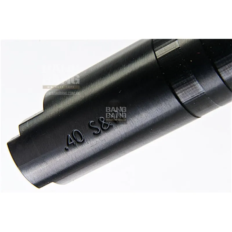 COWCOW Technology Tornado Stainless Steel Threaded Outer Barrel for Tokyo Marui Hi-Capa 5.1 GBB Series (.40 marking) - Black