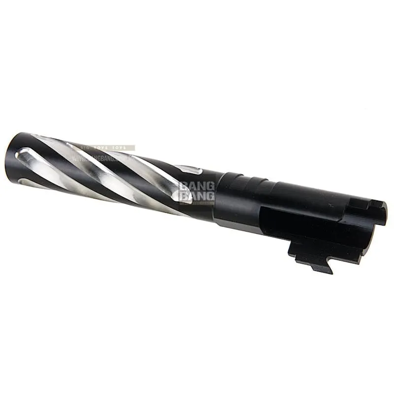 COWCOW Technology Tornado Stainless Steel Threaded Outer Barrel for Tokyo Marui Hi-Capa 5.1 GBB Series (.40 marking) - Black