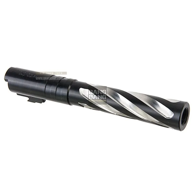 COWCOW Technology Tornado Stainless Steel Threaded Outer Barrel for Tokyo Marui Hi-Capa 5.1 GBB Series (.40 marking) - Black