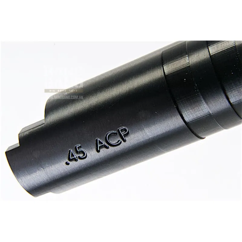 COWCOW Technology Tornado Stainless Steel Threaded Outer Barrel for Tokyo Marui Hi-Capa 5.1 GBB Series (.45 marking) - Black