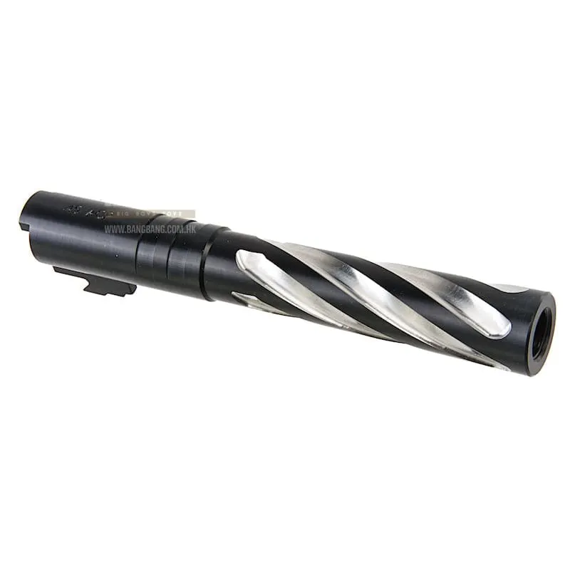 COWCOW Technology Tornado Stainless Steel Threaded Outer Barrel for Tokyo Marui Hi-Capa 5.1 GBB Series (.45 marking) - Black
