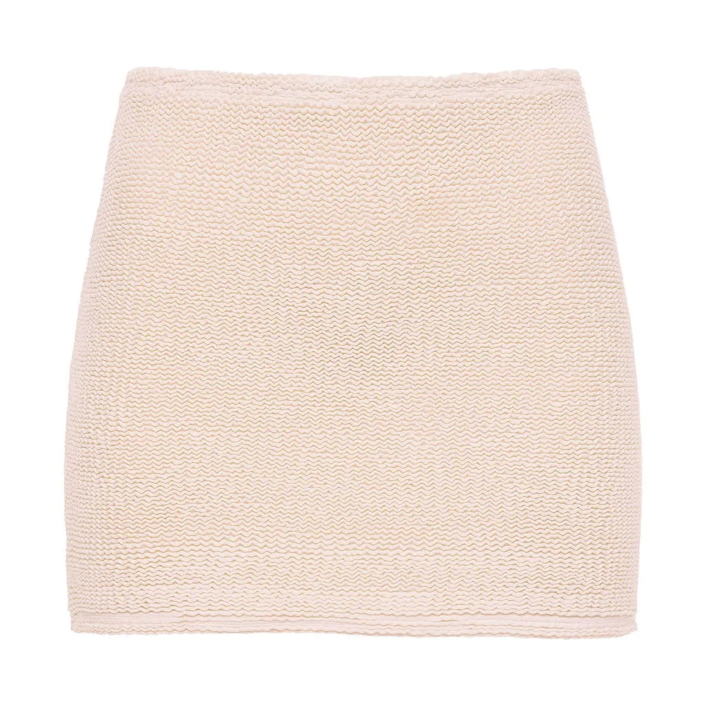 Crema Scrunch Micro Skirt