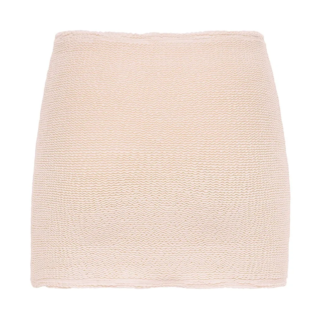 Crema Scrunch Micro Skirt