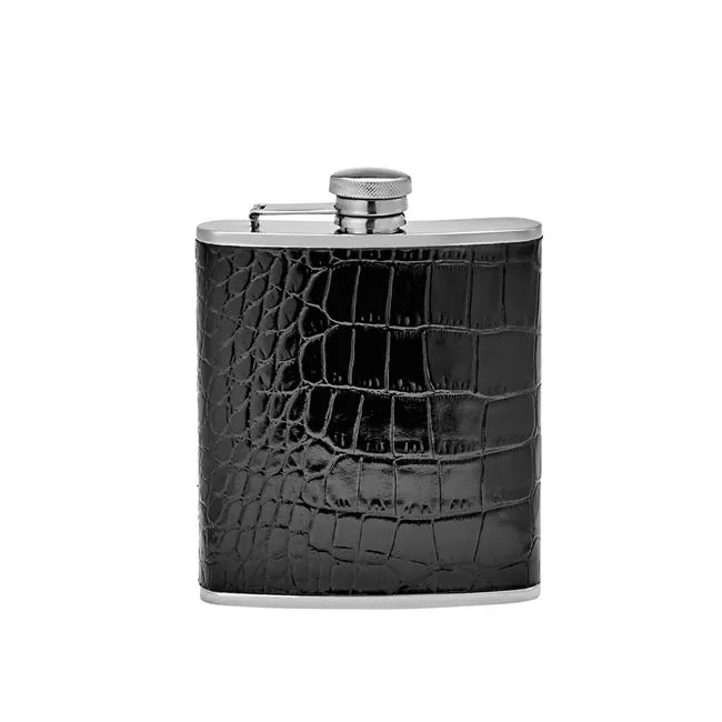 Crocodile Leather Flask