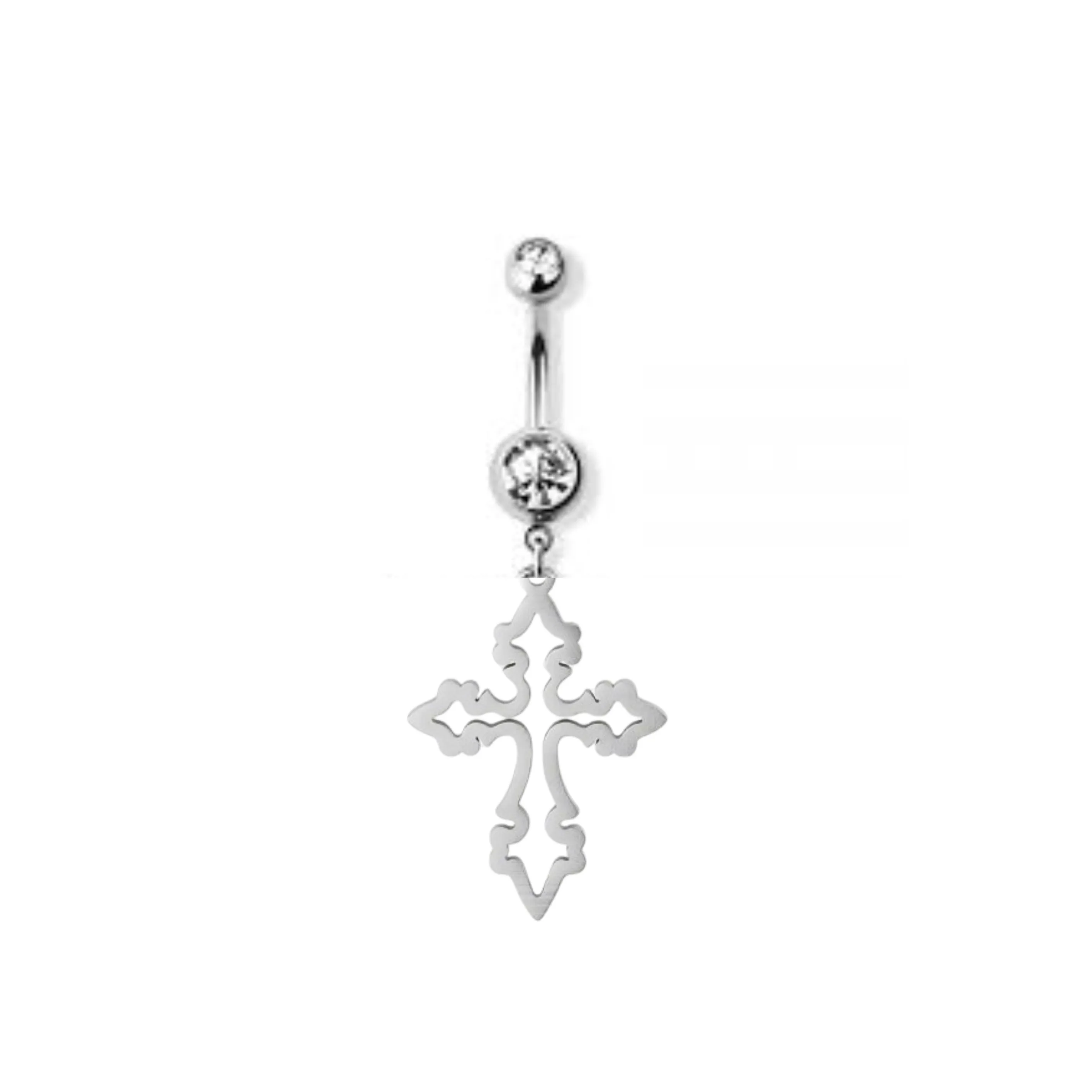Cross Belly Button Ring
